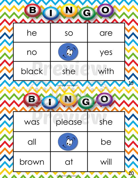 bingo game kindergarten